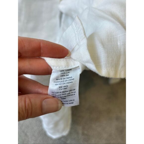 NWOT Faherty women’s Laguna Linen Relaxed Shirt - White, $158 XS F45 - Picture 6 of 10